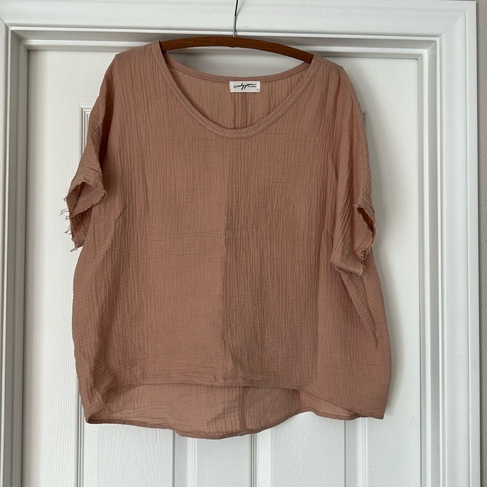 Cotton Gauze Blouse - distressed